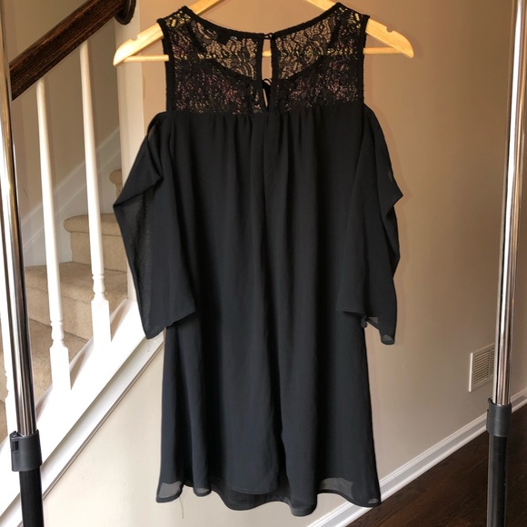Heart Soul Cold Shoulder Mini Dress with Lace Sz S - Picture 5 of 7